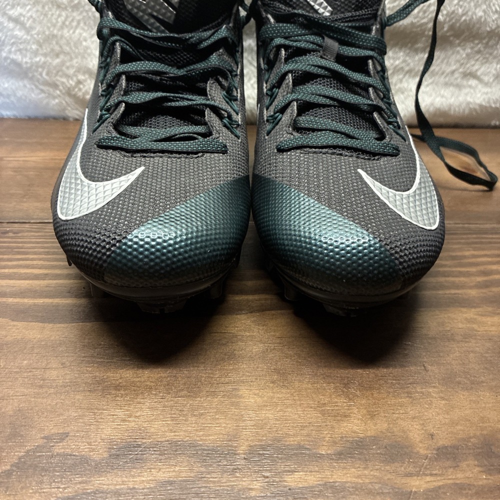 Mens Nike Alpha Pro 2 Mid Football Cleats Green Black Shoes Sz 15 729444-024 - Picture 14 of 16